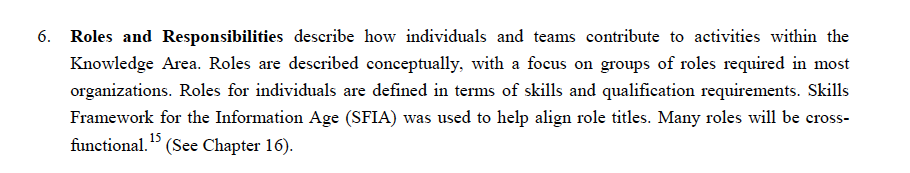 6 Roles And Responsibilities Describe How Individuals And Teams Contribute To Activities Within The Knowledge Area Rol 1