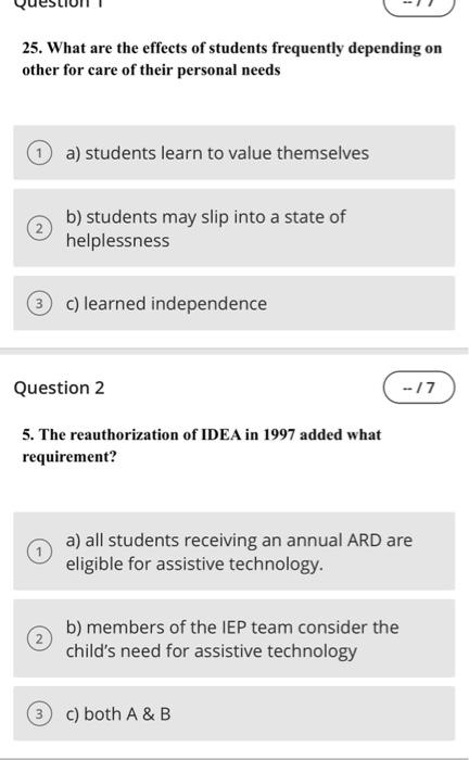 25 What Are The Effects Of Students Frequently Depending On Other For Care Of Their Personal Needs 2 A Students Learn 1