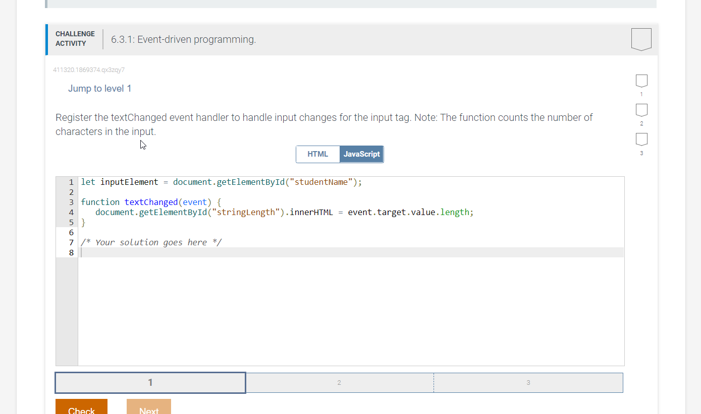 Please Post Javascript Code Only Register The Textchanged Event Handler To Handle Input Changes For The Input Tag Note 1