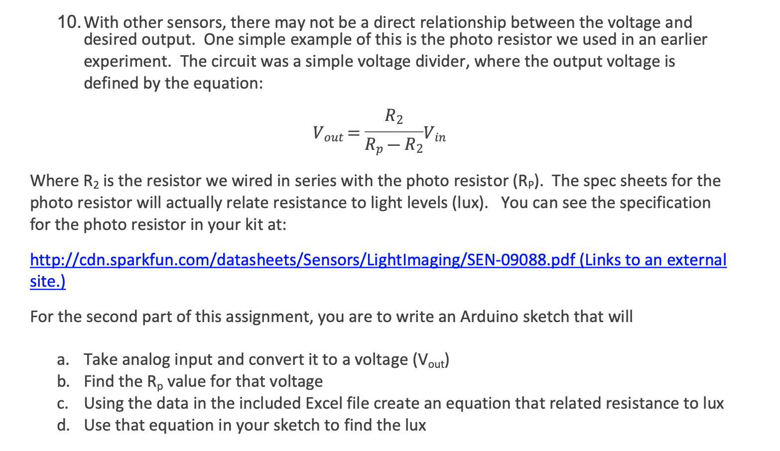 10 With Other Sensors There May Not Be A Direct Relationship Between The Voltage And Desired Output One Simple Exampl 1