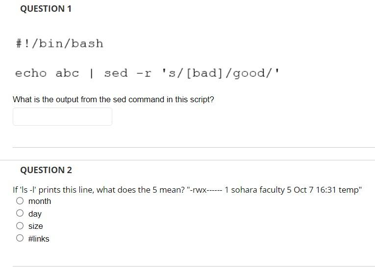 question-1-bin-bash-echo-abc-sed-r-s-bad-good-what-is-the