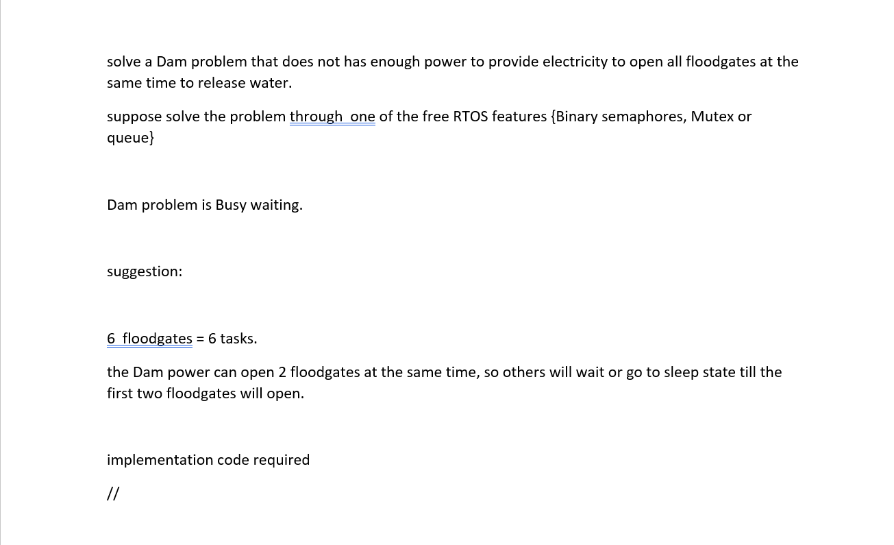 Solve A Dam Problem That Does Not Has Enough Power To Provide Electricity To Open All Floodgates At The Same Time To Rel 1