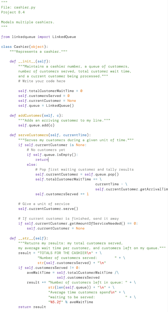 Modify The Supermarket Checkout Simulator So That It Simulates A Store With Many Checkout Lines That Have Their Own Cash 2