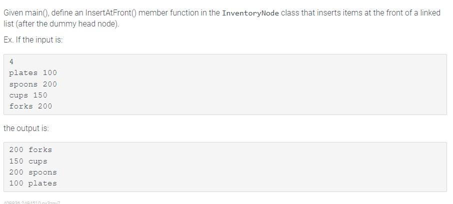 Please Use The Code At The Bottom And Add What Is Needed Thank You Main Cpp Include Inventorynode H Int Main 1