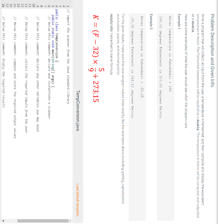 8 9 10 11 12 Problem Description And Given Info Write A Program That Will Collect As Input From The User A Temperature 1