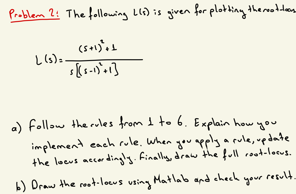 Solve Using The First 6 Root Locus Rules Please 1