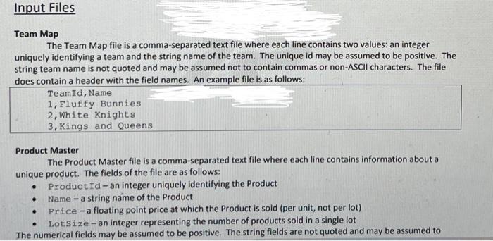 Overview Create A Python Application That Will Read From 3 Input Files And Use The Data Within To Produce 2 Output Files 2