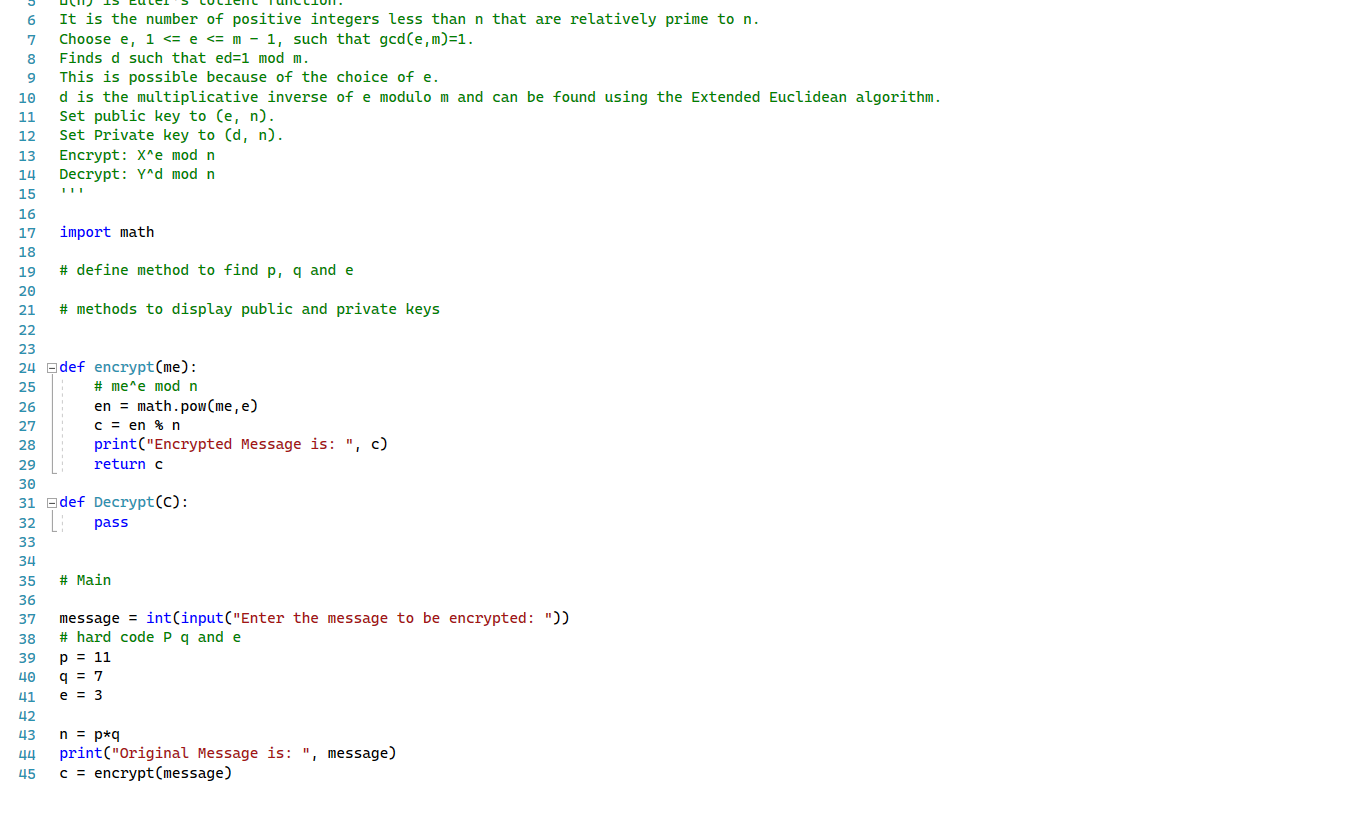 Task 1 Rsa Implementation 4 By Reference The Code Rsa Simple Py To Develop An Rsa Algorithm With Python C Or Jav 2