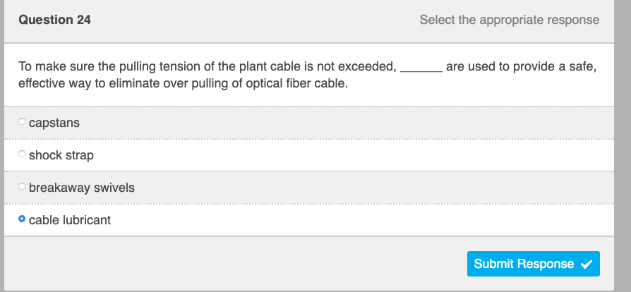 Question 24 To Make Sure The Pulling Tension Of The Plant Cable Is Not Exceeded Effective Way To Eliminate Over Pulling 1
