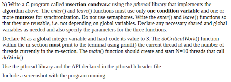 We Define An M Section To Be A Sequence Of Code That Can Be Run Concurrently By Maximum M Threads There Are N Threads I 2