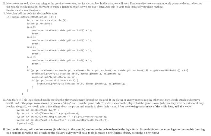 Exercise 2 Creating The Enemy Class We Will Now Be Creating The Enemy Class This Class Will Contain Methods That Will 5