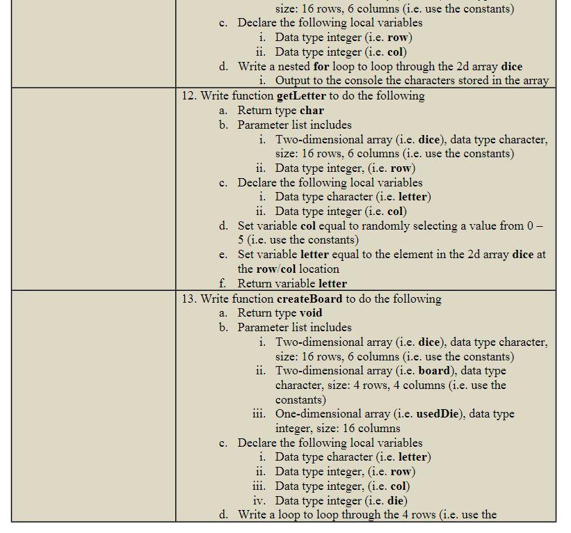Tasks Activity Boggle C 1 Copy The C Source Code File From Assignment 2 And Rename It For Assignment 3 2 Write The Pre 3