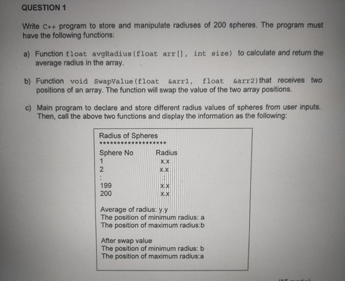 C Question 1