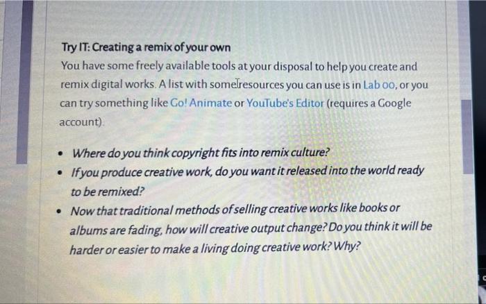 Try It Creating A Remix Of Your Own You Have Some Freely Available Tools At Your Disposal To Help You Create And Remix 1