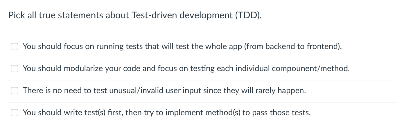 Pick All The Tests Assertions That Will Pass Assertequals 3 1 2 Assertequals 0 3 0 1 0 2 Assertequals Messa 2