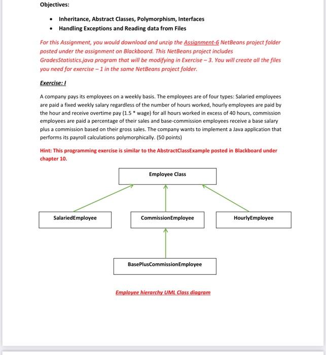 Objectives Inheritance Abstract Classes Polymorphism Interfaces Handling Exceptions And Reading Data From Files Fo 1