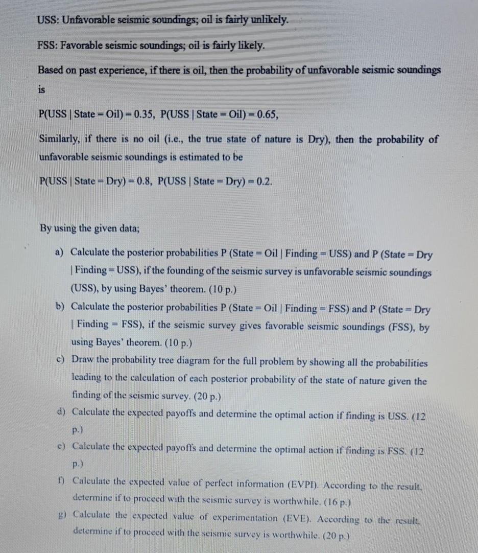 The Goferbroke Company Owns A Tract Of Land That May Contain Oil A Consulting Geologist Has Reported To Management That 2