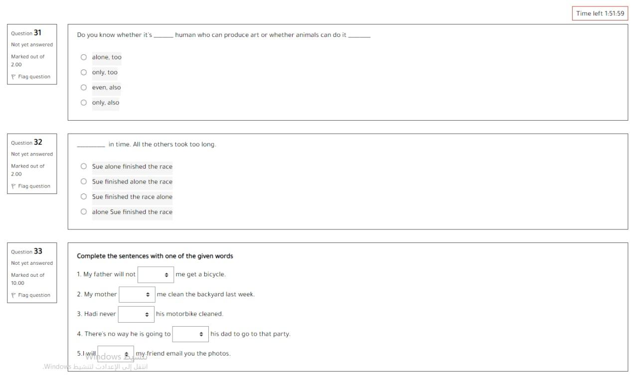 Question 31 Not Yet Answered Marked Out Of 2 00 Pflag Question Question 32 Not Yet Answered Marked Out Of 2 00 P Flag Qu 1
