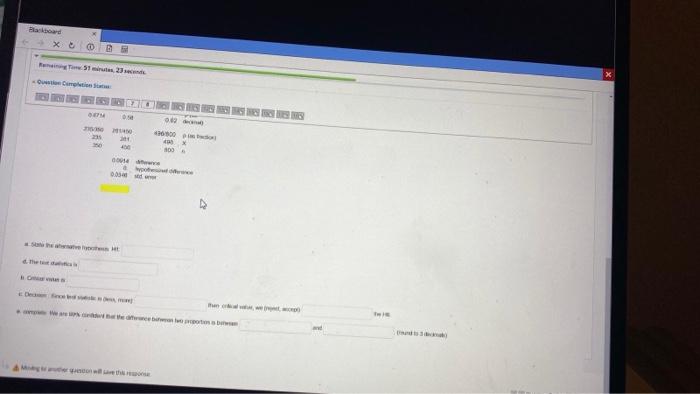 Blackboard Xo O B Your Answers Are Sed Automatkally Famaining Time 51 Minutes 45 Seconds Question Completion Status Mo 2