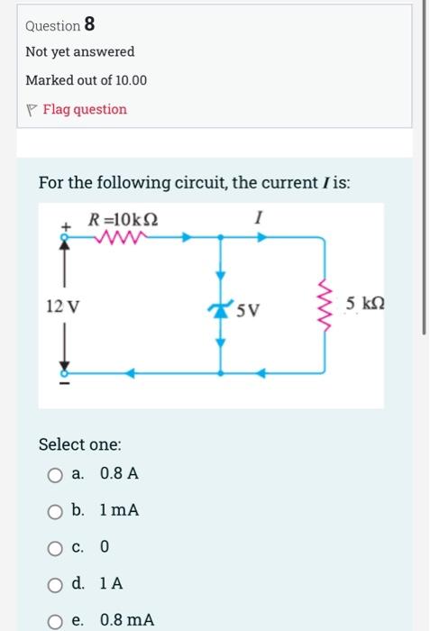 Question 1 Not Yet Answered Marked Out Of 30 00 Flag Question For V T 20sin Wt Vp 0 6 And Vz 6 2v A State Which Di 8
