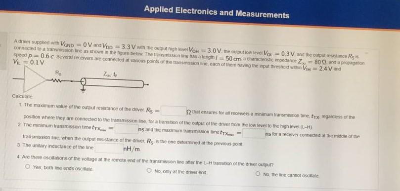A Driver Supplied With Vgnd 0v And Vod 3 3v With The Output High Level Voh 3 0v The Output Low Level Vol 0 3v An 1
