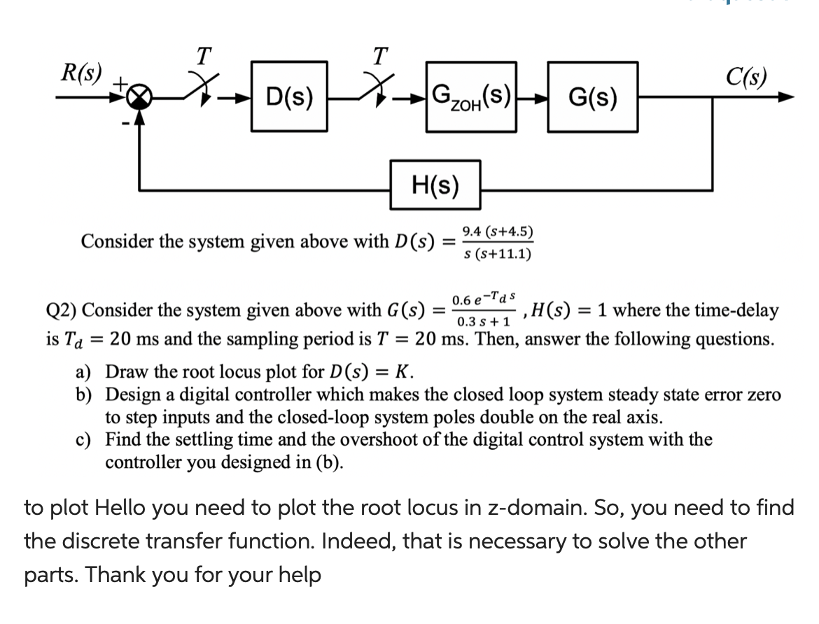 R S T D S T Gzoh S G S H S Consider The System Given Above With D S 9 4 S 4 5 S S 11 1 0 6 E Tas C S Q2 C 1