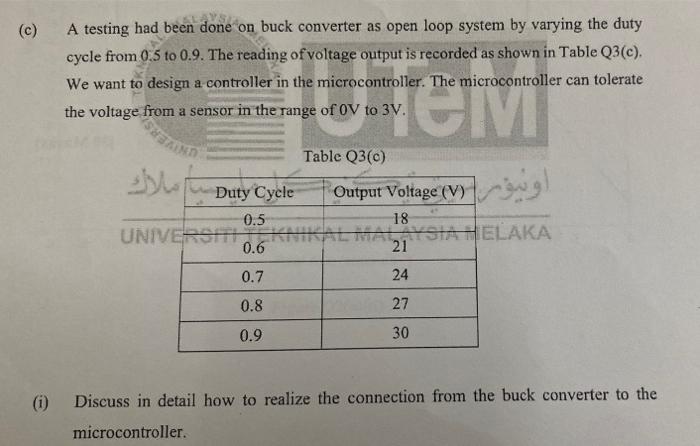 C A Testing Had Been Done On Buck Converter As Open Loop System By Varying The Duty Cycle From 0 5 To 0 9 The Reading 1