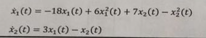 A Nonlinear System With 2 Equilibrium Points Is Defined By The Following State Space Model A Find The Equilibrium Poin 1