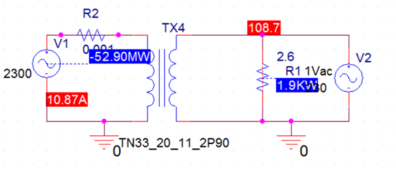 2300 V1 R2 0001 10 87a 52 90mw Tx4 Tn33 20 11 2p90 108 7 2 6 R1 1vac 1 9kw0 0 V2 1