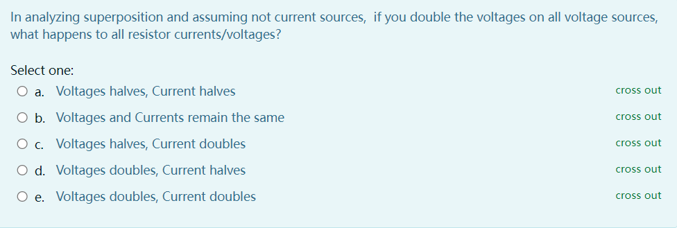 In Analyzing Superposition And Assuming Not Current Sources If You Double The Voltages On All Voltage Sources What Hap 1