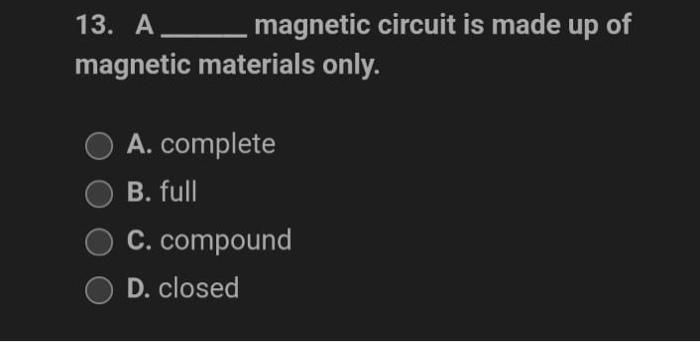 20 In A Solenoid Where Is The Magnetic Field Strongest A Inside The Coil B At The North Pole O C At The South Pole 2