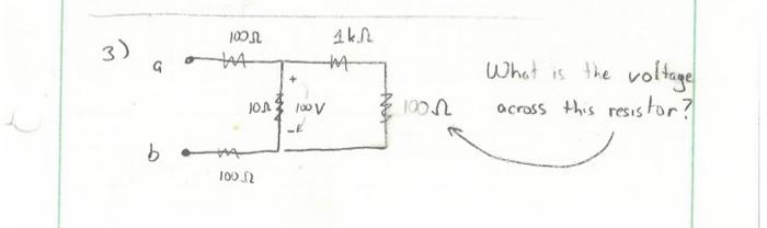 3 B 10052 Wa 44 Vol 1002 100 V K Akn Tat 100 What Is The Voltage Across This Resistor 1