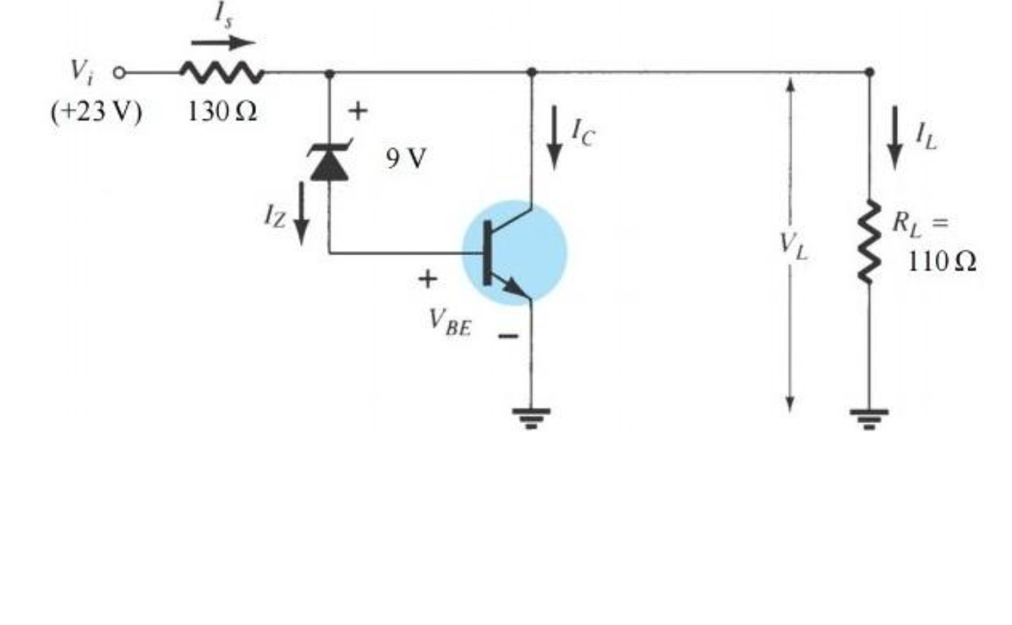 Evaluate The Regulated Voltage Vl And Circuit Currents For Figure Below Discuss On The Changes In The Circuit Operati 1