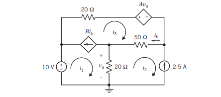 For The Circuit Below Write The Equations You Need To Solve To Find The Voltage And Current In Each Of Its Elements A 1
