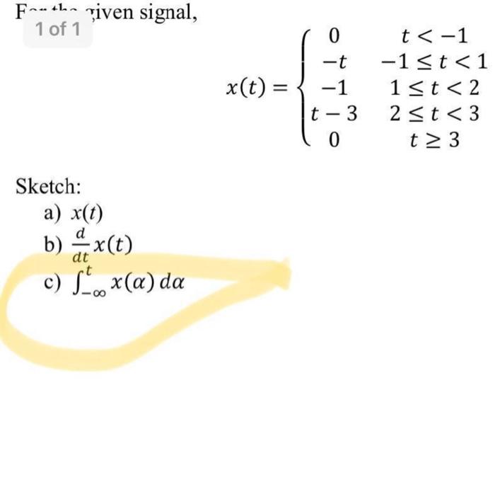 Fiven Signal 1 Of 1 Sketch A X T D B X T Dt C X A Da X T 1 T 3 0 T 1 1 T 1 1 T 2 2 T 3 T 3 1