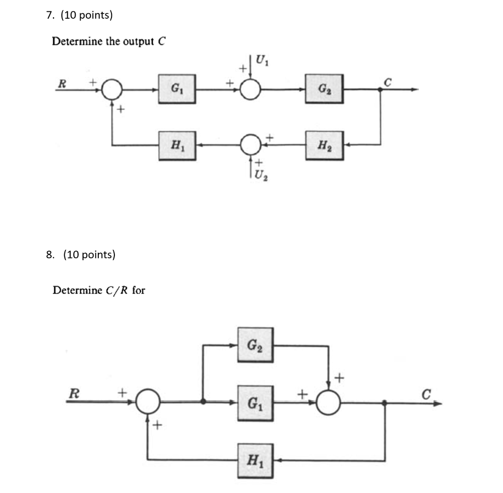 7 10 Points Determine The Output C R 8 10 Points Determine C R For R G H G G H G H 1