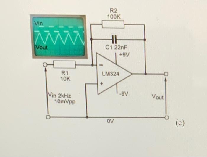 Q4 Consider The Wave Generator Circuit Shown Below Powered From 9v Supplies 1 Calculate T And T And Sketch The Outp 2