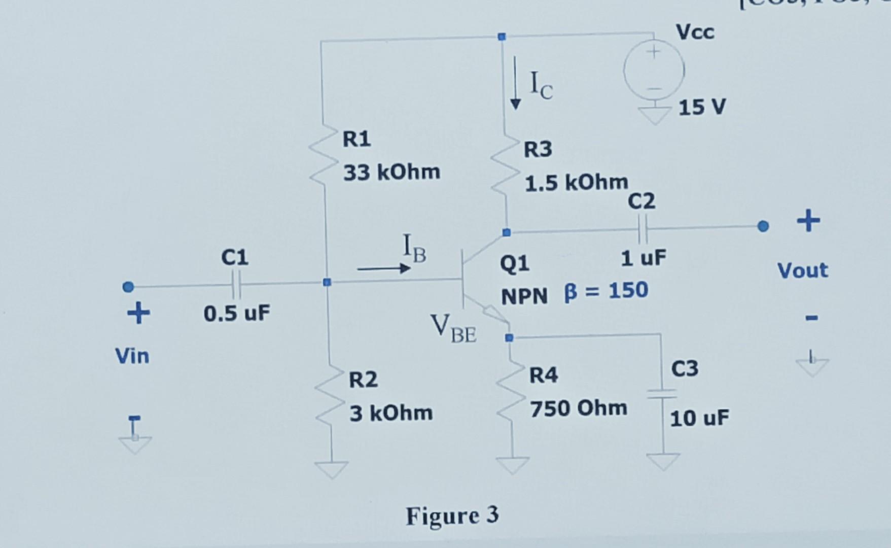 Question 2 25 Marks A Voltage Divider Amplifier Shown In Figure 3 Has An Output Current Ic 2 Ma Based On The Circui 2