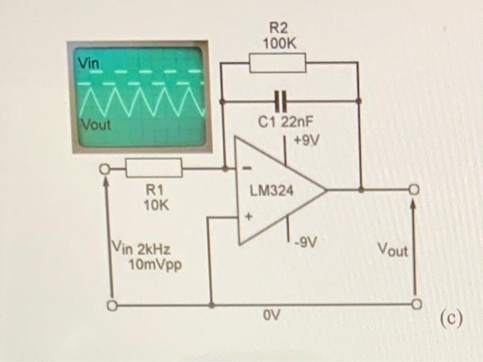 For The Circuit Shown In Fig 3 C A Derive The General Transfer Function Vout Vin 4 Marks B Using The Values Shown 2