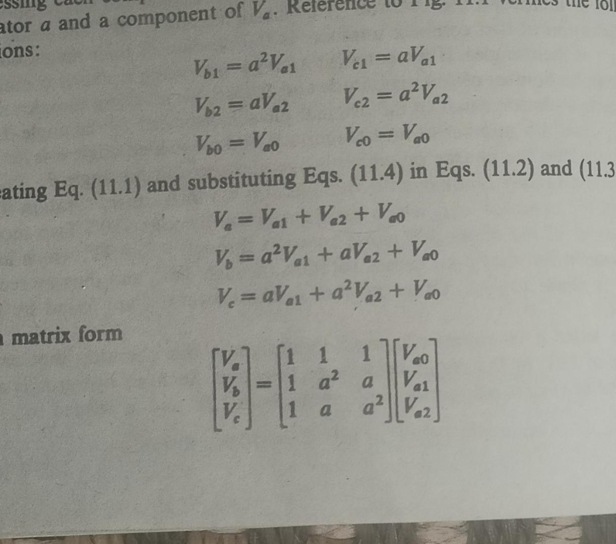 Ator A And A Component Of V Re Ons Vb A V Vc Avai Vb2 Avaz Vc2 A Vaz Vbo Vo Vco Vao Eating Eq 11 1 1