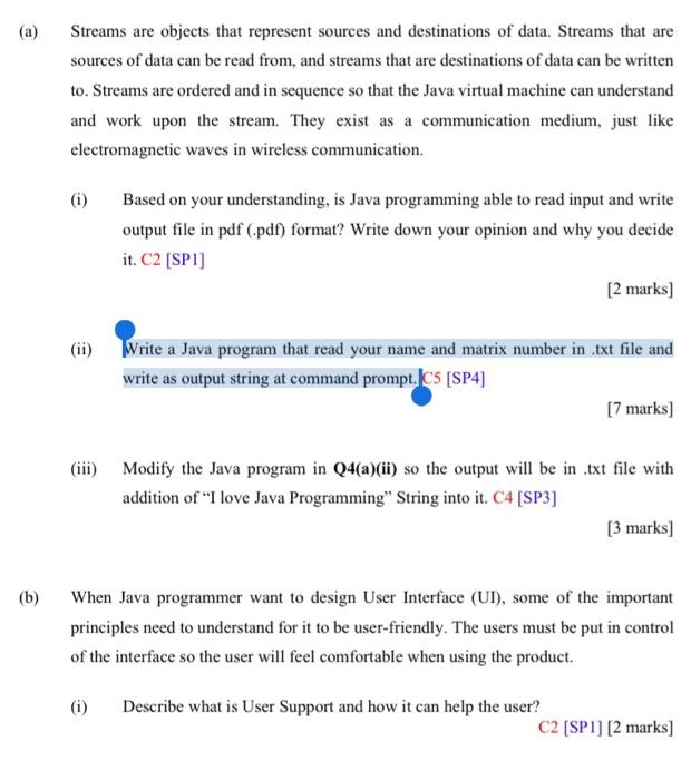 A B Streams Are Objects That Represent Sources And Destinations Of Data Streams That Are Sources Of Data Can Be Rea 1