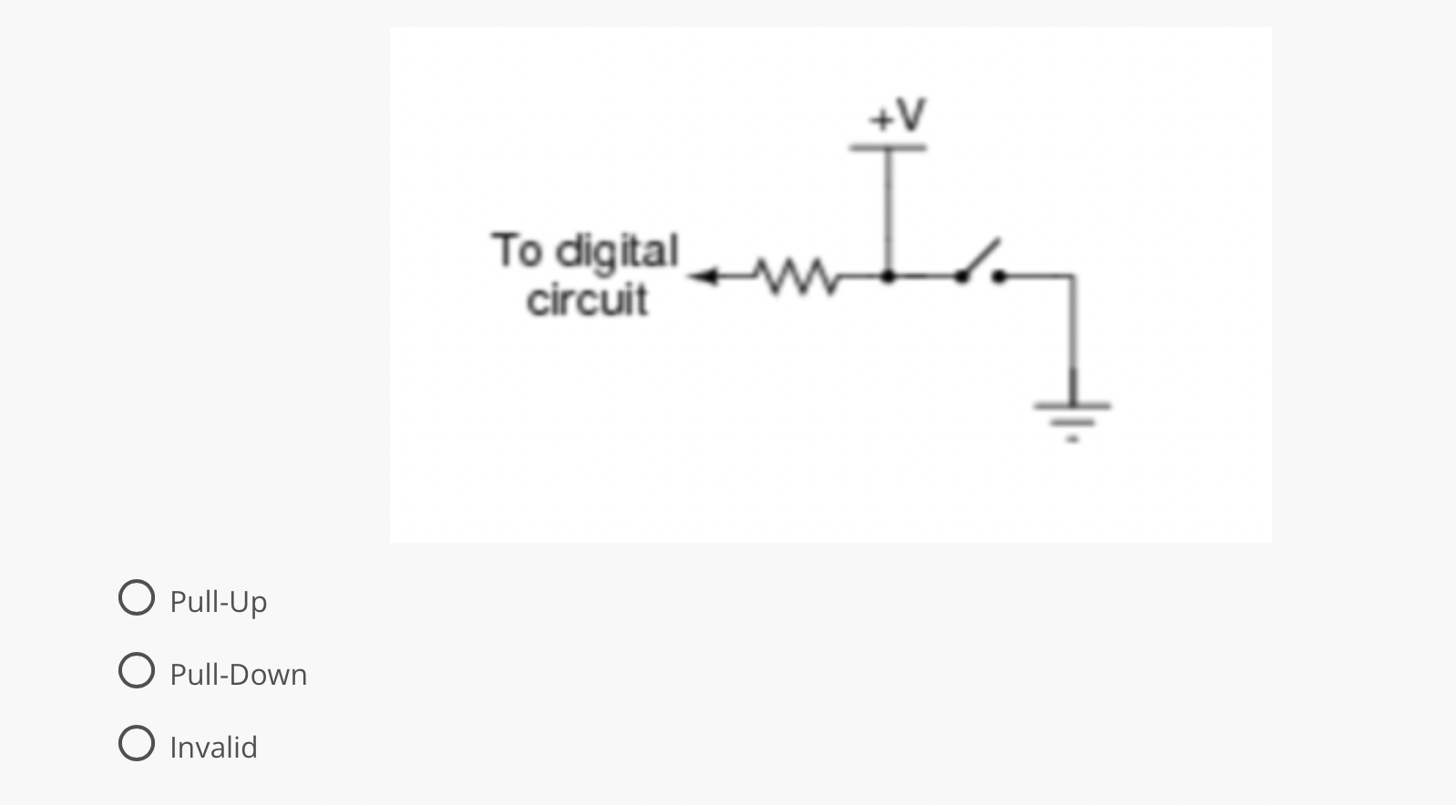 Study The Following Schematics And Determine Whether The Resistor In Each One Is A Properly Placed Pull Up Or Pulldown R 1