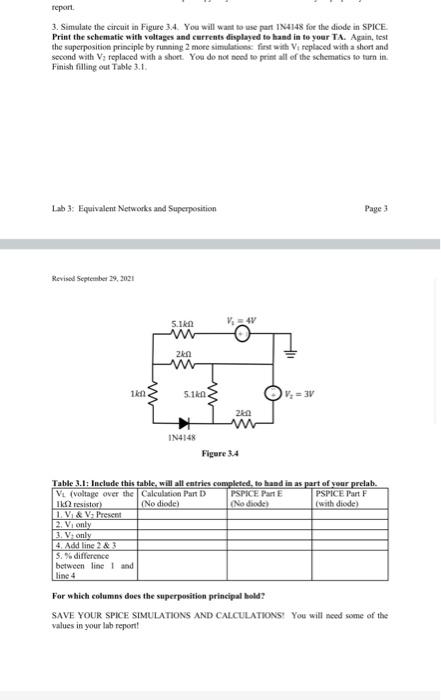 Prelab Read Lab 3 Before Beginning The Calculations For The Prelab Bold Items Must Be Turned In As Part Of Your Writt 2