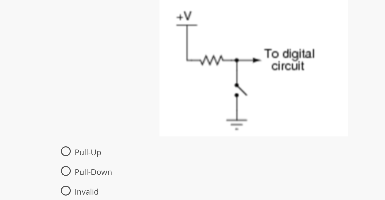 Study The Following Schematics And Determine Whether The Resistor In Each One Is A Properly Placed Pull Up Or Pulldown R 3