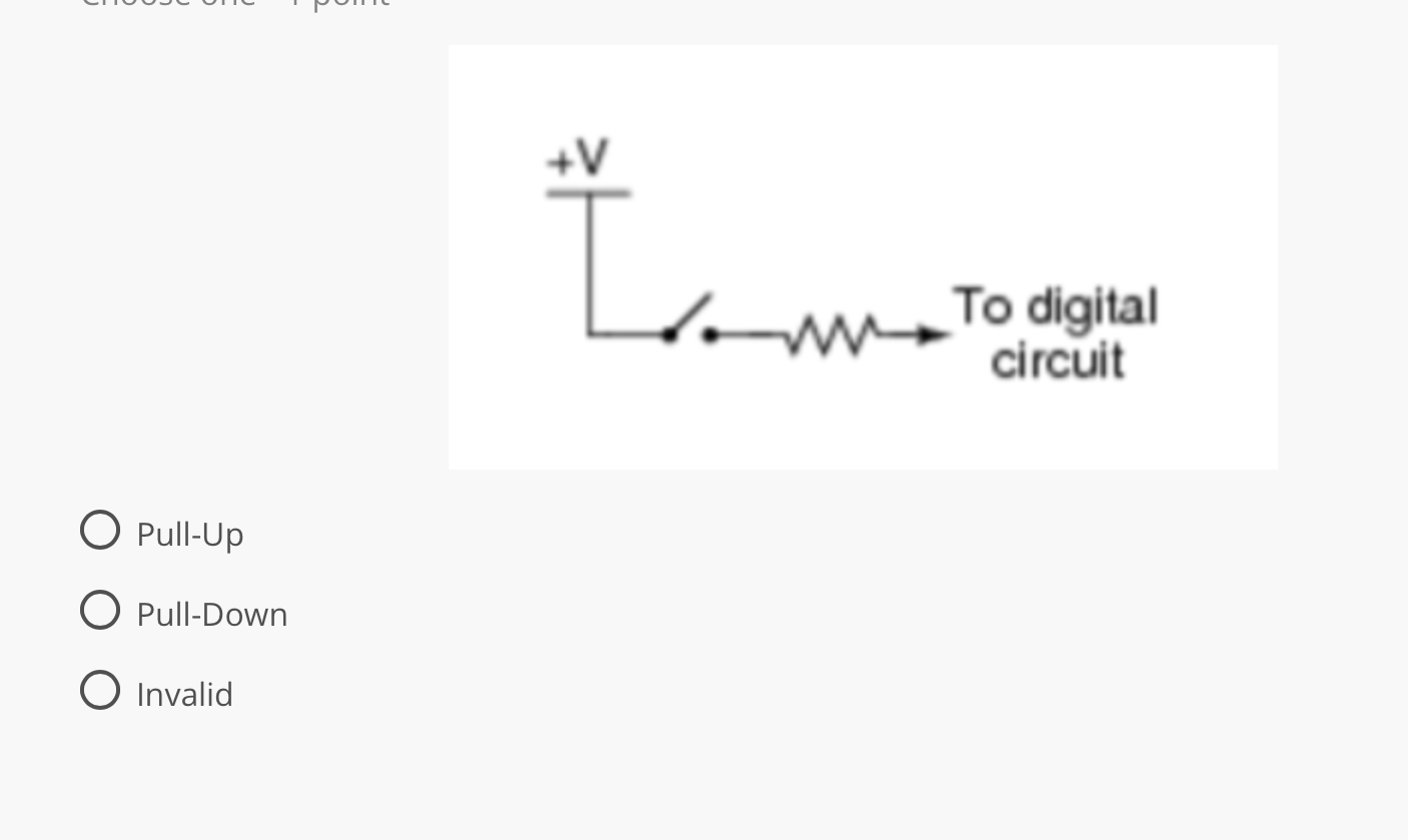 Study The Following Schematics And Determine Whether The Resistor In Each One Is A Properly Placed Pull Up Or Pulldown R 4