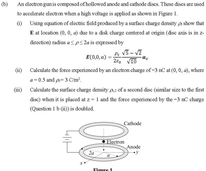 B An Electron Gun Is Composed Of Hollowed Anode And Cathode Discs These Discs Are Used To Accelerate Electron When A 1