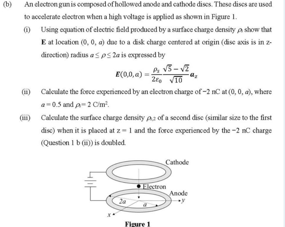 B An Electron Gun Is Composed Of Hollowed Anode And Cathode Discs These Discs Are Used To Accelerate Electron When A 1