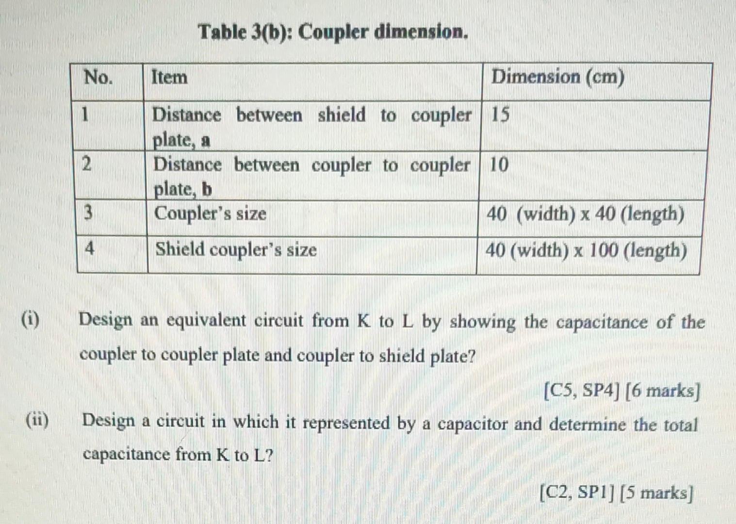 No 3 4 Table 3 B Coupler Dimension Dimension Cm Item Distance Between Shield To Coupler 15 Plate A Distance Bet 1