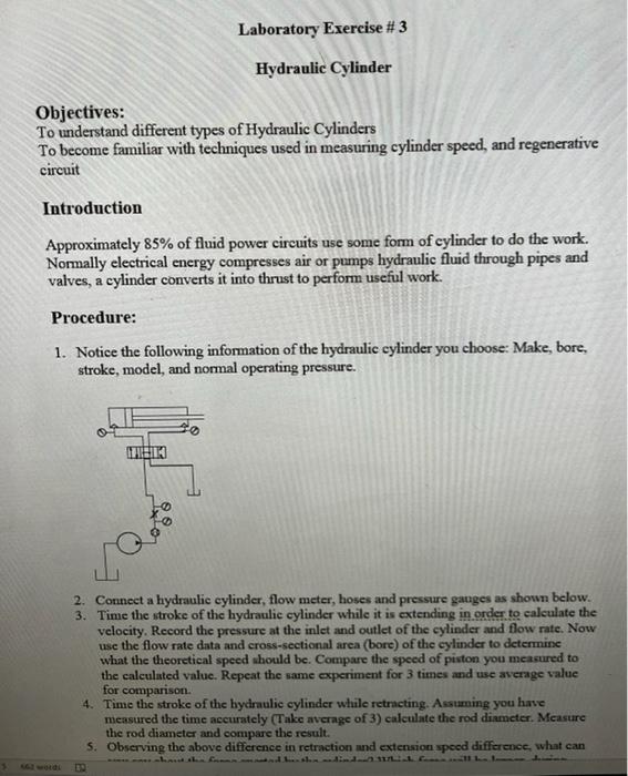 3 Objectives To Understand Different Types Of Hydraulic Cylinders To Become Familiar With Techniques Used In Measuring 1