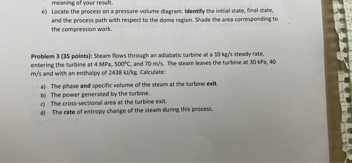 Meaning Of Your Result E Locate The Process On A Pressure Volume Diagram Identify The Initial State Final State And 1